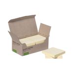 Q-Connect Recycled Notes 76x76mm Yellow (Pack of 12) KF17321