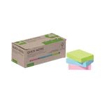 Q-Connect Recycled Notes 38x51mm Pastel Rainbow (Pack of 12) KF17326