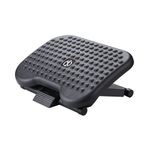 Q-Connect Premium Height Adjustable Footrest with Anti-slip Bumps Black KF17982