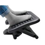 Q-Connect Premium Height Adjustable Footrest with Anti-slip Bumps Black KF17982