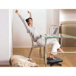 Q-Connect Premium Height Adjustable Footrest with Anti-slip Bumps Black KF17982