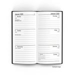 5 Star Slim Desk Diary Portrait Week To View Black 2026 KF1BK26