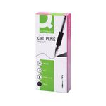 Q-Connect Gel Rollerball Pen Medium Black (Pack of 10) KF21716