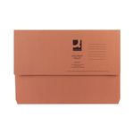 Q-Connect Document Wallet Foolscap Orange (Pack of 50) KF23014