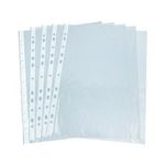 Q-Connect Punched Pockets Polypropylene 50 Micron A4 Embossed (100 Pack) KF24001