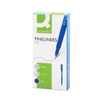 Q-Connect Blue 0.4mm Fineliner Pen (Pack of 10) KF25008