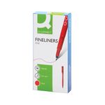 Q-Connect Fineliner Pen 0.4mm Red (Pack of 10) KF25009