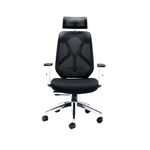 First Stealth Mesh Back Operator Chair Headrest + Arms 660x660x1140-1240 Black/WhiteKF70060