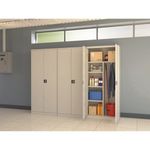 5 Star Steel Janitorial Cleaning Cupboard 800x1800mm Silver KF70110