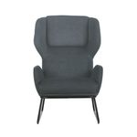 Calma Wingback Chair Grey with Black Frame KF70112