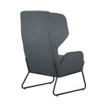 Calma Wingback Chair Grey with Black Frame KF70112