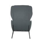 Calma Wingback Chair Grey with Black Frame KF70112