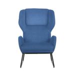 Calma Wingback Chair Blue with Black Frame KF70113