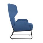 Calma Wingback Chair Blue with Black Frame KF70113
