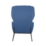 Calma Wingback Chair Blue with Black Frame KF70113
