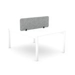 Serrion PET Desk Mounted Straight Top Acoustic Screen 1390x400mm Grey KF70121