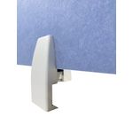 Serrion Desk Edge Clamp Screen Holder for Single PET Desk Mounted Screen White KF70127