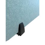 Serrion Under Desk Fixed Screen Holder for Single PET Bench Mounted Screen Black KF70130