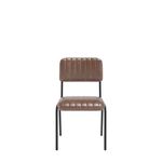 Tovi Side Chair Brown with Black Frame KF70144