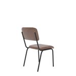 Tovi Side Chair Brown with Black Frame KF70144