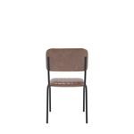 Tovi Side Chair Brown with Black Frame KF70144