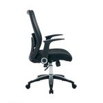 Jemini Zumo Mesh Back Chair with Folding Arms Black/Black KF70318