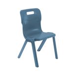 Titan One Piece Classroom Chair Size 5 470x500x770mm Steel Blue KF70515