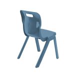 Titan One Piece Classroom Chair Size 5 470x500x770mm Steel Blue KF70515