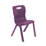 Titan One Piece Classroom Chair Size 5 470x500x770mm Grape KF70516