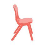 Titan One Piece Classroom Chair Size 6 470x530x805mm Coral KF70519