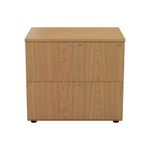 Jemini 2 Drawer Desk Side Filing Cabinet 800x600x730mm Nova Oak KF71529