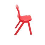 Titan One Piece Classroom Chair 363x343x563mm Red (Pack of 30) KF838728