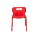 Titan One Piece Classroom Chair 363x343x563mm Red (Pack of 30) KF838728