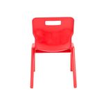 Titan One Piece Classroom Chair 435x384x600mm Red (Pack of 10) KF839132
