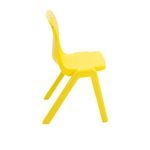 Titan One Piece Classroom Chair 432x408x690mm Yellow (Pack of 30) KF838742