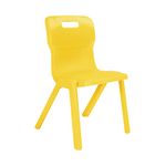 Titan One Piece Classroom Chair 482x510x829mm Yellow (Pack of 30) KF838747