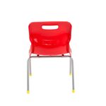 Titan 4 Leg Classroom Chair 438x398x670mm Red KF72179