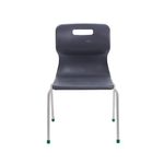 Titan 4 Leg Classroom Chair 497x477x790mm Charcoal KF72192