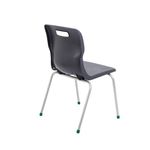 Titan 4 Leg Classroom Chair 497x477x790mm Charcoal KF72192