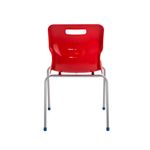 Titan 4 Leg Classroom Chair 497x477x790mm Red KF72194