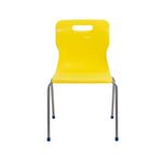 Titan 4 Leg Classroom Chair 497x495x820mm Yellow KF72198