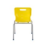 Titan 4 Leg Classroom Chair 497x495x820mm Yellow KF72198