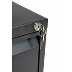Jemini 2 Drawer Filing Cabinet Lockable 470x622x711mm Black KF72585