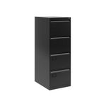 Jemini 4 Drawer Filing Cabinet Lockable 470x622x1321mm Black KF72587