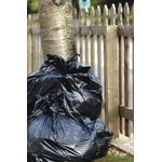 2Work Heavy Duty Refuse Sack LPDE Black 457x725x950mm (Pack of 200) KF73376