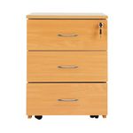 Serrion 3 Drawer Mobile Pedestal 434x580x525mm Ellmau Beech KF73518