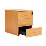 Serrion 3 Drawer Mobile Pedestal 434x580x525mm Ellmau Beech KF73518