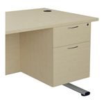 Jemini 2 Drawer Fixed Pedestal 404x655x495mm Maple KF74414