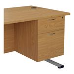 Jemini 2 Drawer Fixed Pedestal 404x655x495mm Nova Oak KF74415