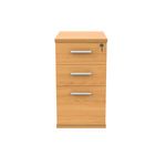 Astin 3 Drawer Desk High Pedestal Lockable 404x600x730mm Norwegian Beech KF77714